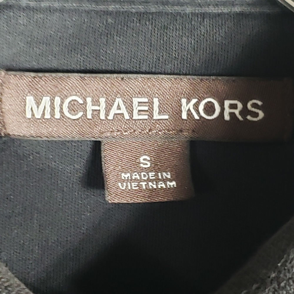 Michael Kors Mens S Black Polo Shirt‎ Tipped Collar Quiet Luxury Cotton Designer - Picture 4 of 8